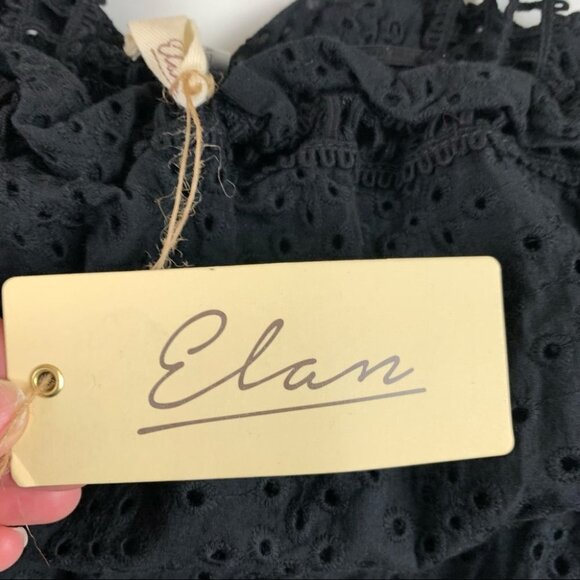 Nwt Elan Halter Black Eyelet Tank Top Medium - Picture 6 of 8